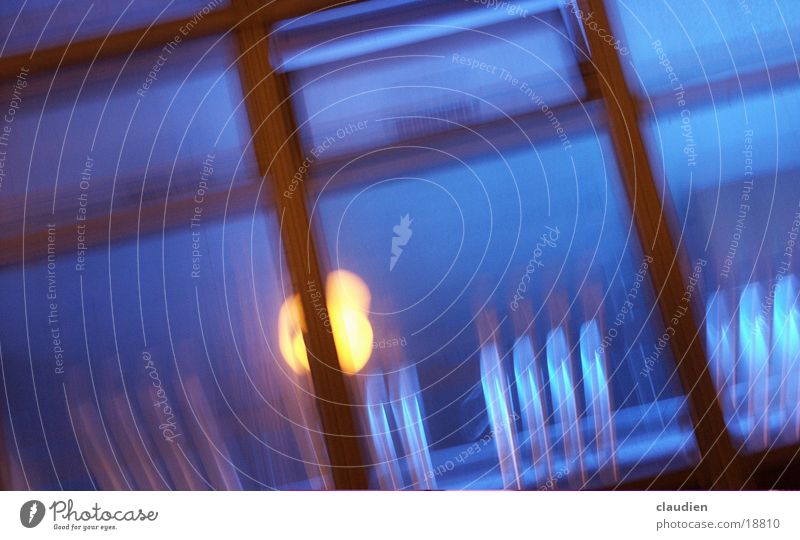 blue window Window Blur Lamp Light Photographic technology lanzeit exposure blurred vision yelloq