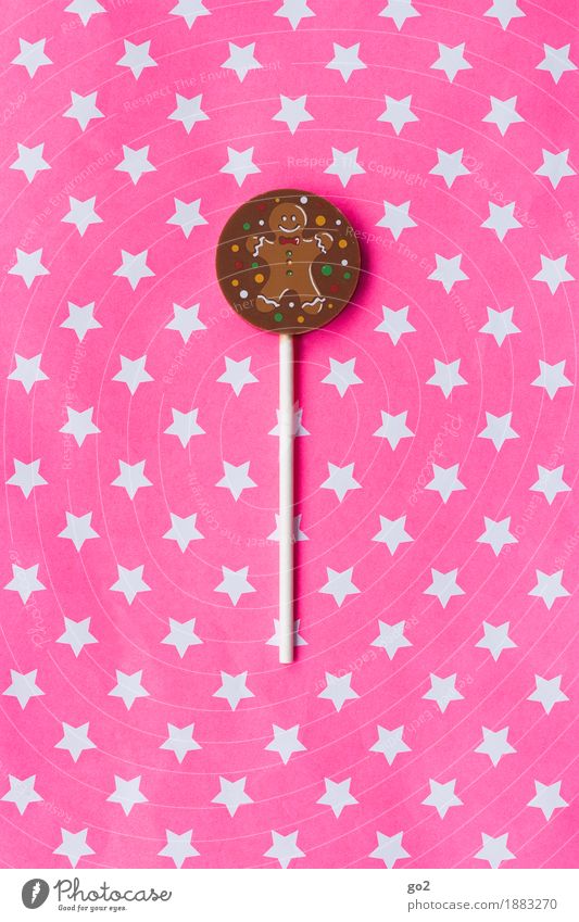 Chocolate lollipop Candy Lollipop Nutrition Christmas & Advent Birthday Star (Symbol) Happiness Delicious Sweet Brown Pink Joy To enjoy Creativity