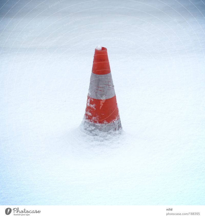VLC Traffic cone Cold Red White traffic caps mole gel haberkornhütchen traffic jams guiding cone Barrier Snow Striped accident site Road sign Road traffic