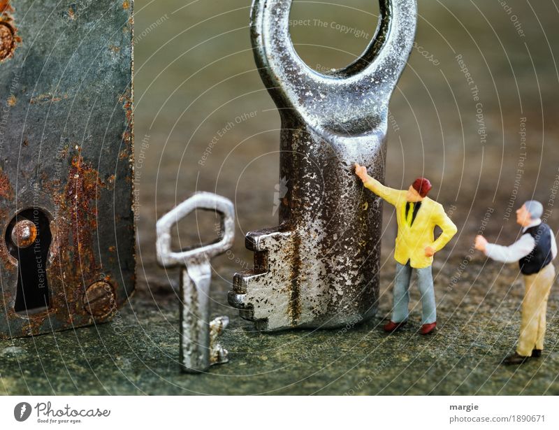 Miniwelten - No, the little one! SECOND Workplace Construction site Services Technology Human being Masculine Man Adults 2 Yellow Silver Communicate