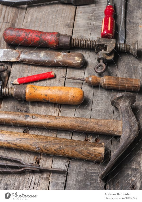 Old joiner tool Tool Hammer Dirty Retro tools rusty Background picture metal wooden set wrench texture antique collection Grunge carpentry chisel rustic nobody