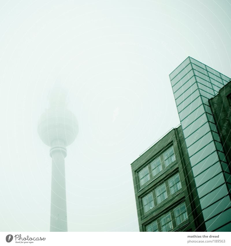 SOFT GIANT Autumn Bad weather Fog Rain Berlin Downtown Berlin Town Capital city Skyline Deserted High-rise Manmade structures Building Architecture