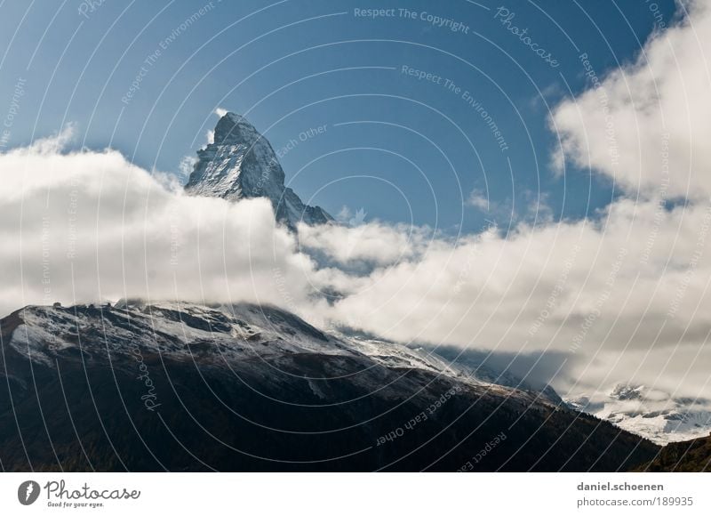 I also have a Matterhorn picture! Vacation & Travel Tourism Trip Mountain Climate Beautiful weather Alps Peak Snowcapped peak Switzerland Panorama (View)