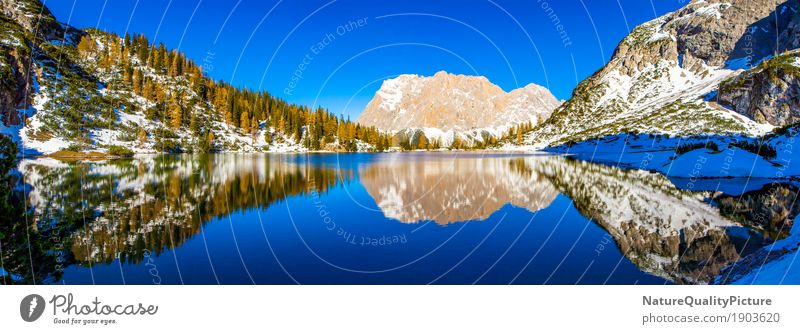 reflections in lake seebensee - tyrol - europe - austria Vacation & Travel Tourism Adventure Far-off places Winter Mountain Hiking Aquatics Swimming & Bathing