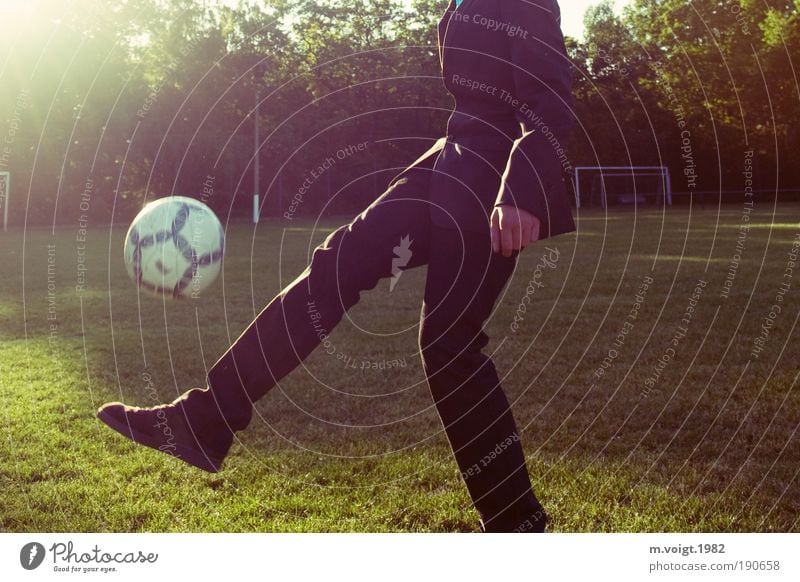 The World Cup 2010 is coming! Soccer Foot ball Goal Sporting Complex Football pitch Masculine Young man Youth (Young adults) Meadow Suit Sneakers Sports