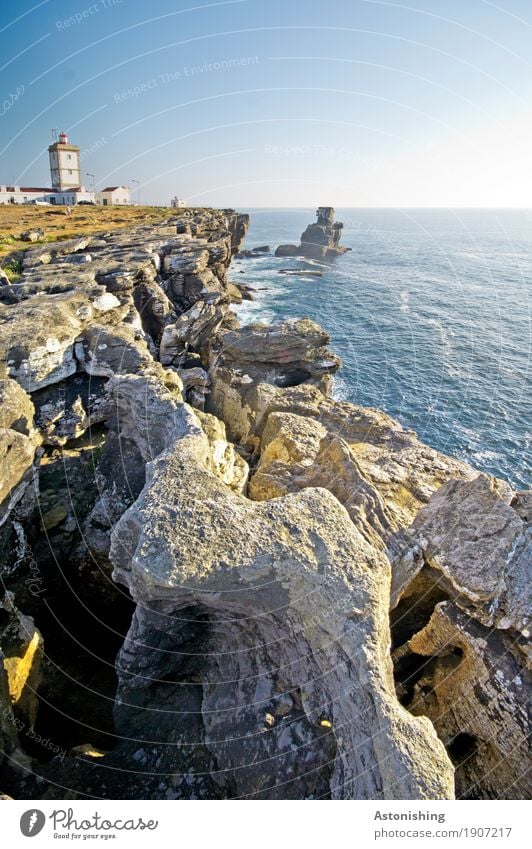 #800 - Portuguese Coast Environment Nature Landscape Plant Air Sky Cloudless sky Horizon Summer Weather Beautiful weather Rock Ocean Atlantic Ocean peniche