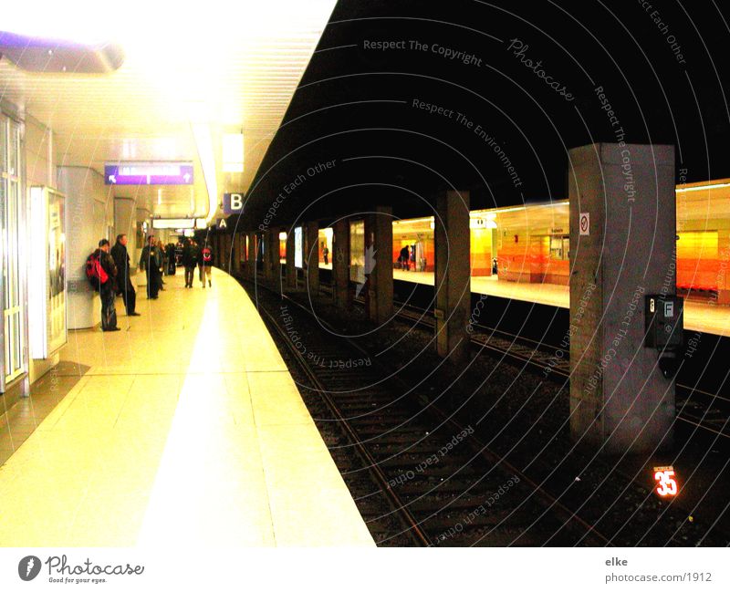 juxtaposition Commuter trains Transport ubah from platform to platform Human being Wait contrast...