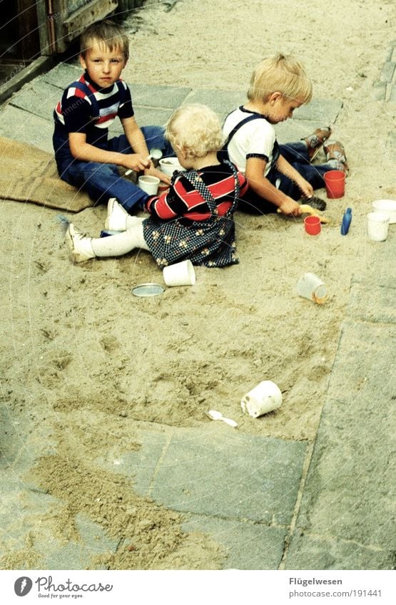The Sandbox Gang Leisure and hobbies Playing Vacation & Travel Parenting Kindergarten Child Infancy Lanes & trails Blonde Determination Joy Sandpit Former