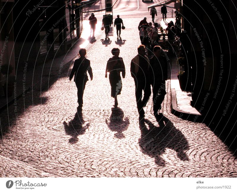 people are everywhere Human being House (Residential Structure) To go for a walk Group Shadow Cobblestones ...