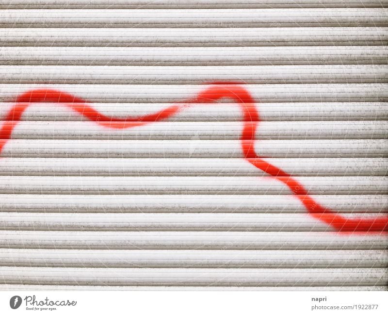 lifeline Window Plastic Gray Red Revolt Moody Argument Stress Date Lanes & trails Anger Destruction Line Lined Life line Curve Roller shutter Graffiti Sprayed