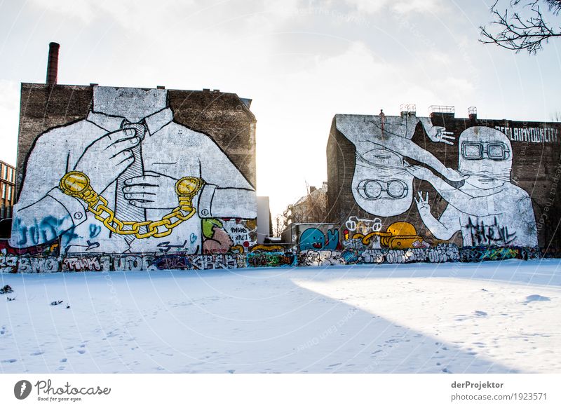 Once upon a time: Graffiti on the Cuvry site Vacation & Travel Tourism Trip Freedom Sightseeing City trip Environment Landscape Winter Ice Frost Snow