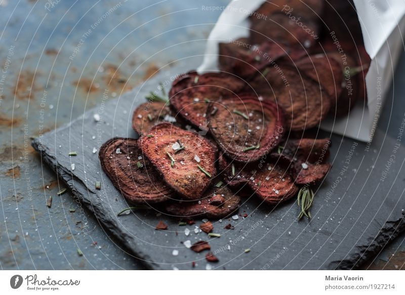 Beetroot Chips Food Vegetable Nutrition Organic produce Vegetarian diet Slow food Delicious Natural Dry Red beet Dried Rosemary Salt vegetable chips Crisps