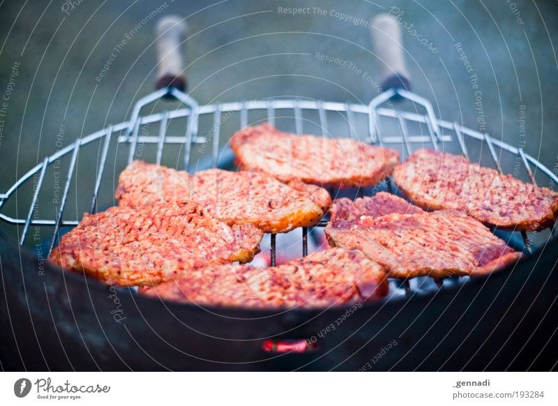 Flesh lust Food Meat Sausage Steak Steakhouse Barbecue (event) BBQ season Grill Barbecue (apparatus) Hot Delicious Juicy To enjoy Colour photo Exterior shot