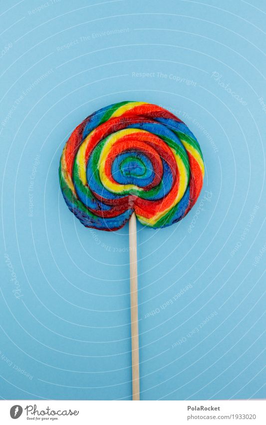 #A# YOU! Art Esthetic Lollipop Multicoloured Delicious Sugar Unhealthy Candy Rich in calories Blue Dye Appetite Sweet shop Lick Offensive Dentist Dental care