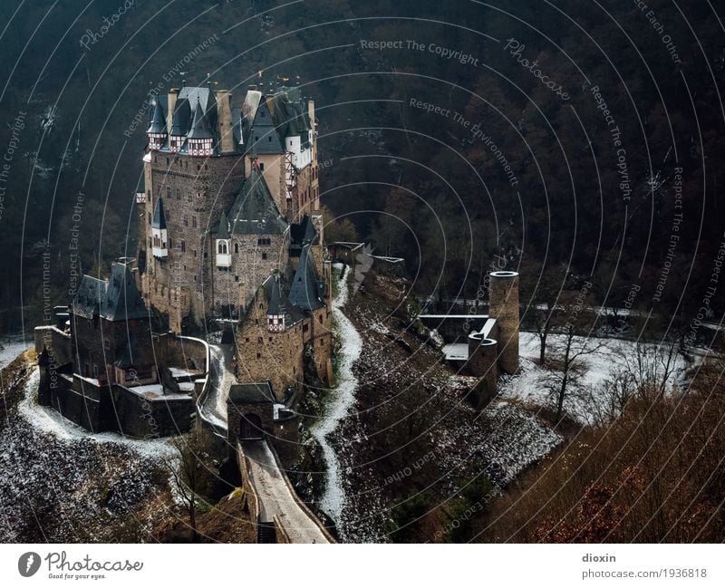 what eltz?! [4] Vacation & Travel Tourism Trip Sightseeing Winter Snow Mountain Hiking Dream house Forest Hunsrück Castle Manmade structures Old Authentic