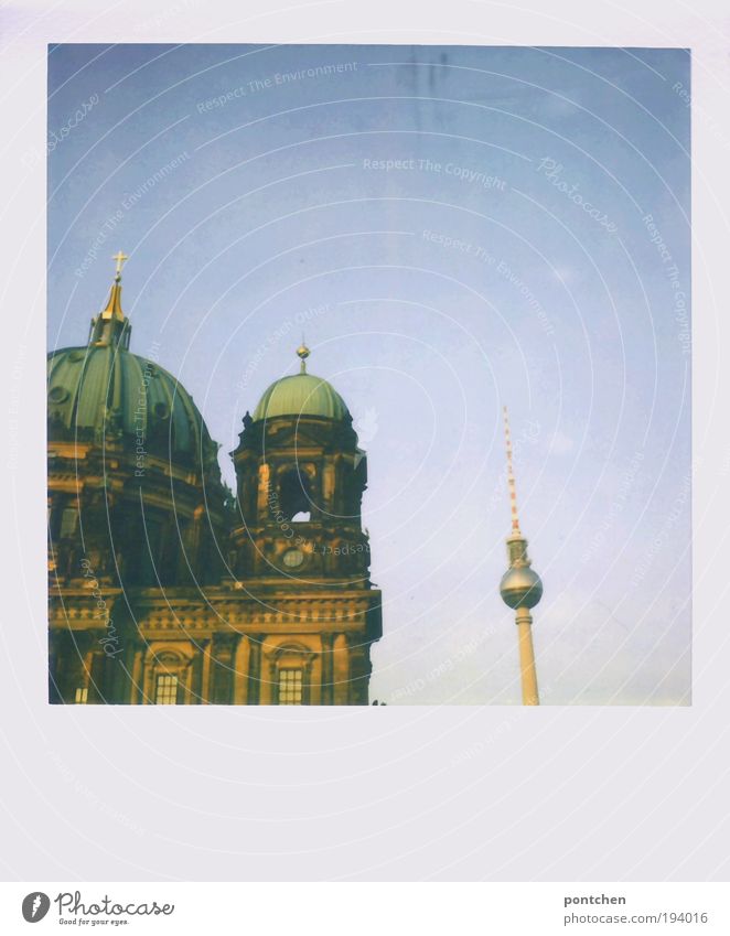 television tower and cathedral in berlin Vacation & Travel Tourism Trip Sightseeing City trip Technology Culture Television Berlin Capital city Downtown Dome