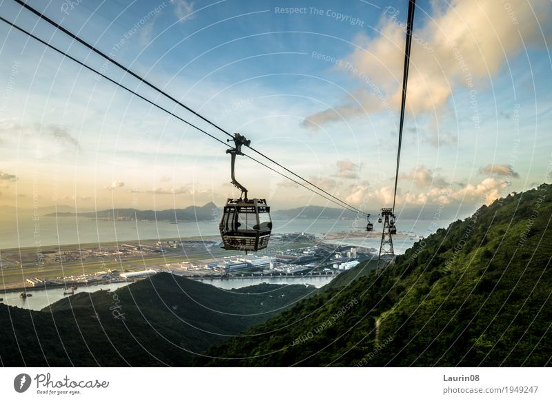 Gondola/ cable car on Hong Honk Island Vacation & Travel Tourism Trip Far-off places Freedom Sightseeing City trip Summer Sun Ocean Mountain Nature Landscape