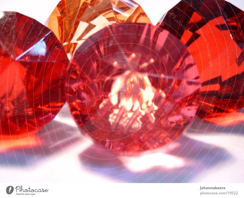 crystals Reflection Crystal structure Glass orange red pink