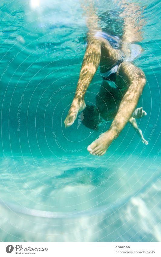 water gymnastics Swimming & Bathing Vacation & Travel Freedom Summer Summer vacation Sun Ocean Waves Aquatics Dive Human being Feminine Young woman