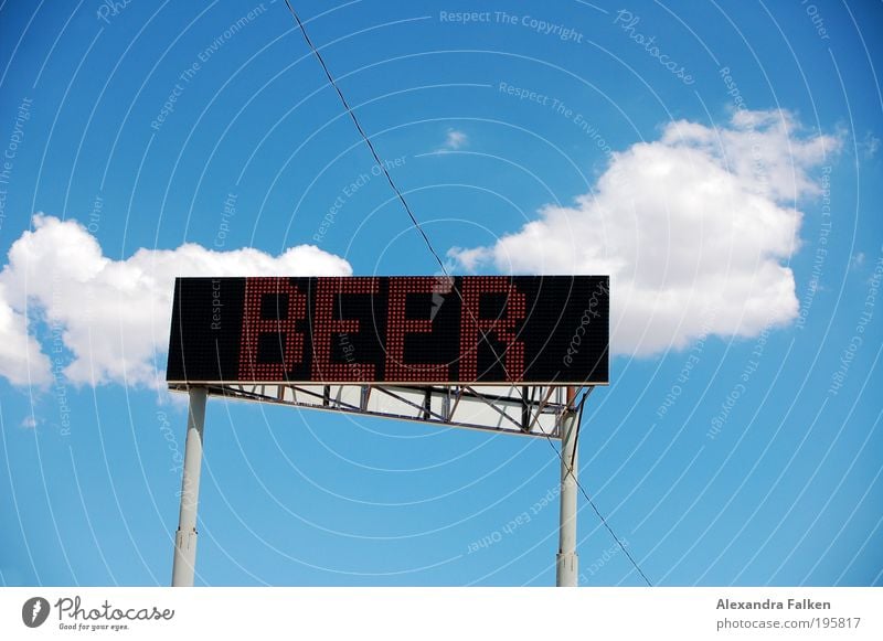 Today we have beer II Alcoholic drinks Summer Event Signs and labeling Feasts & Celebrations Joy Addiction Advertising Screen Alcoholism Beer Stadium Gastronomy