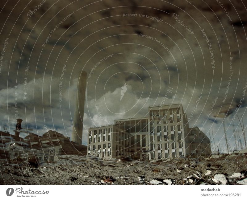 in wonderland Climate change Weather Frankfurt Town House (Residential Structure) Industrial plant Factory Ruin Architecture Dark Creepy Broken Fear