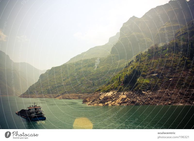 Three gorges Travel photography Vacation & Travel Tourism Trip Far-off places Cruise Summer Sunbathing River River bank Nature Landscape Plant Water Sky