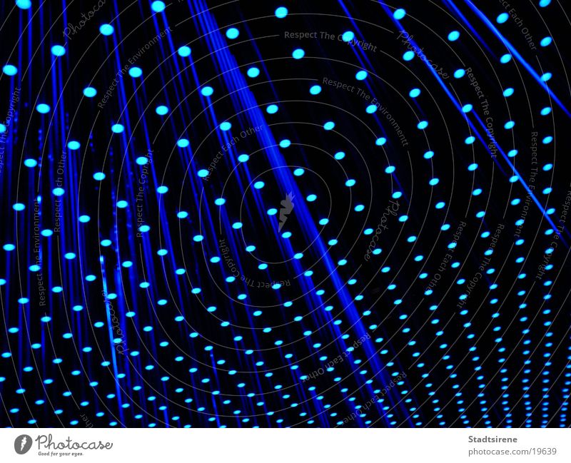 Bluematrix2 Lamp Matrix Grid CeBIT Hannover Obscure Rod Lighting o2 Colour photo Interior shot Close-up Detail