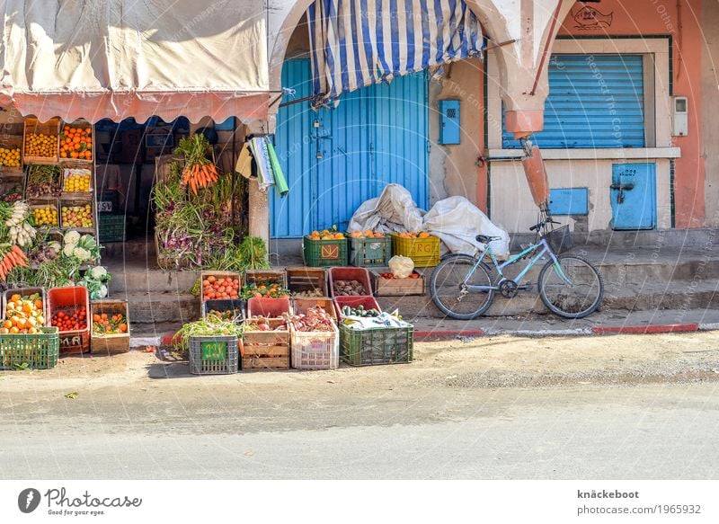 Fresh Shopping Trade tiznite Morocco Small Town Pedestrian precinct Deserted House (Residential Structure) Marketplace Wall (barrier) Wall (building) Door Blue