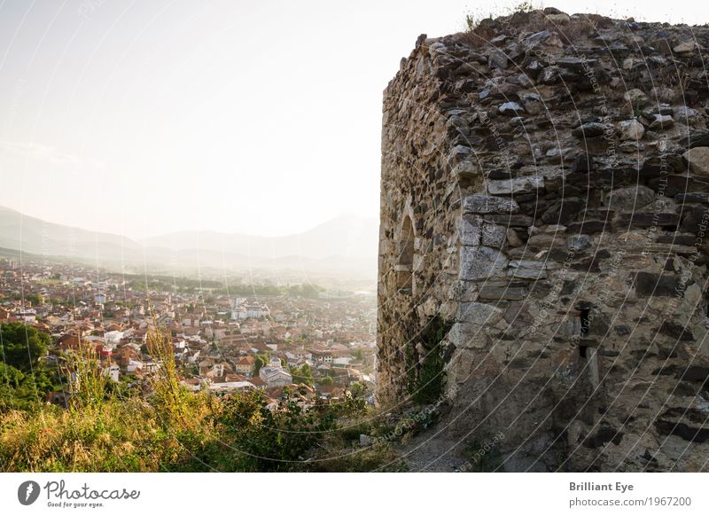 Castle ruin of the town Prizren, Kosovo Vacation & Travel Tourism Trip Far-off places Freedom Summer Hill Rock Europe Town Outskirts