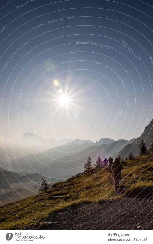 Mountains at sunrise backlit in South Tyrol X Top of the mountain Mountaineering White Blue Freedom Clouds Cloud formation Hiking Deserted Nature Alps