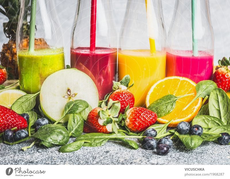 Download Green And Yellow Juice Or Smoothie Bottles With Ingredients A Royalty Free Stock Photo From Photocase Yellowimages Mockups