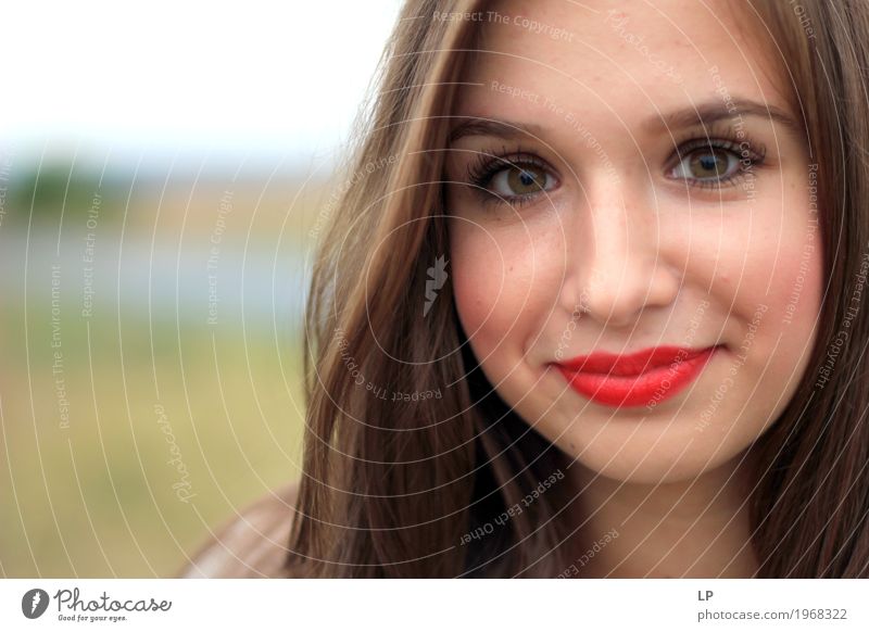 Made to be a model Beautiful young woman smiling and - stock photo