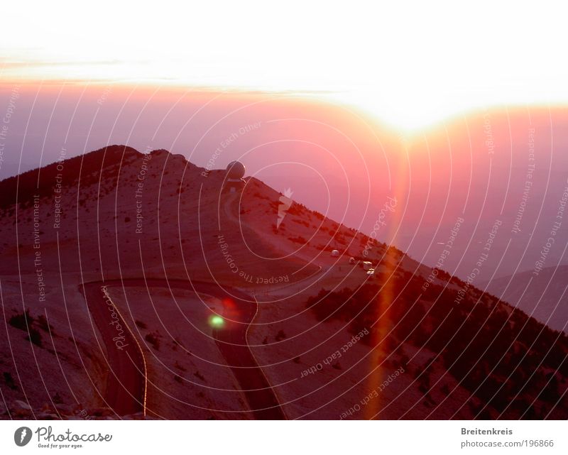 Mont Ventoux - un soir... Vacation & Travel Trip Far-off places Mountain Weather station Nature Landscape Earth Horizon Sun Sunrise Sunset Sunlight Summer