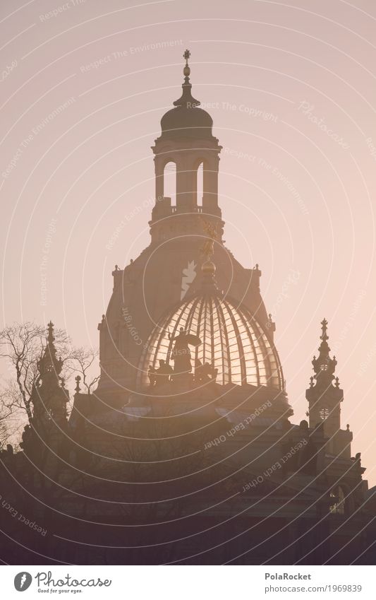 #A# Dresden's domes Work of art Painting and drawing (object) Esthetic Saxony Germany Capital city Frauenkirche Academy of Fine Arts Silhouette Baroque