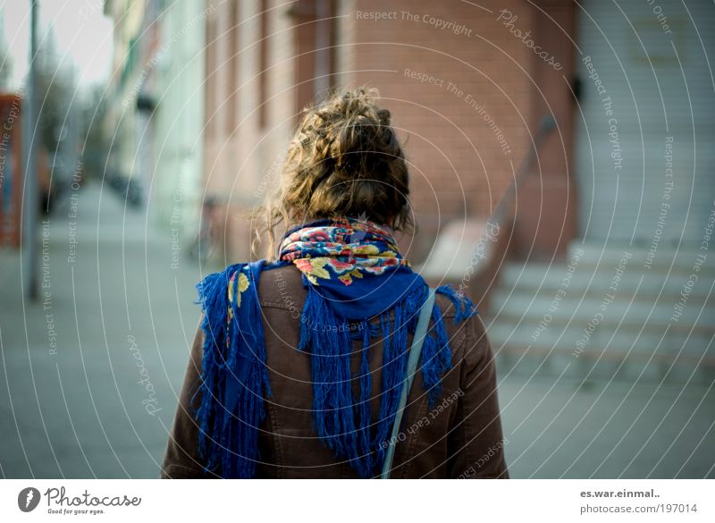 the world i am in. Woman Adults Bag Scarf Neckerchief Serene Calm Colour photo Subdued colour Twilight Shallow depth of field Day