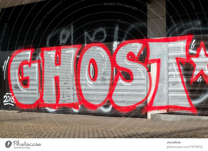 GHOST Graffiti Lifestyle Design Joy House (Residential Structure) Art Deserted High-rise Industrial plant Wall (barrier) Wall (building) Sign Characters Draw