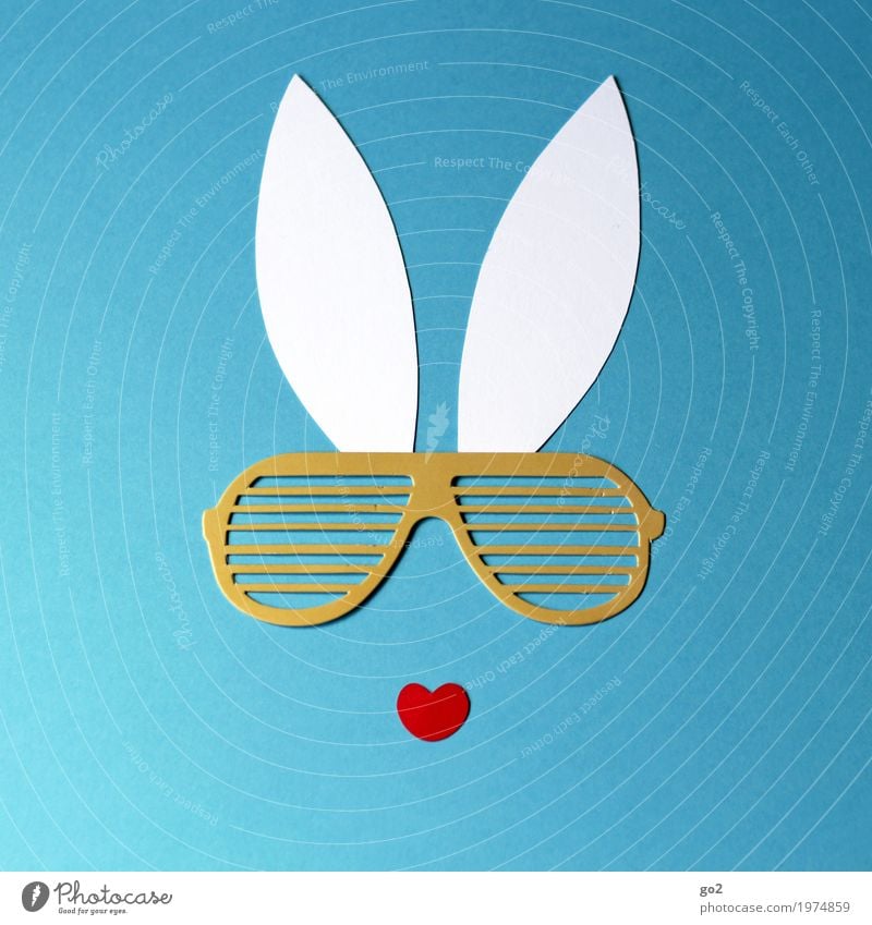 bunnies Leisure and hobbies Handicraft Easter Sunglasses Animal face Ear Decoration Kitsch Odds and ends Sign Heart Exceptional Cool (slang) Happiness Funny