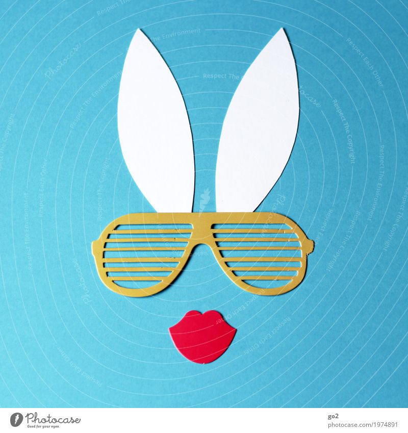 bunny Handicraft Easter Sunglasses Animal face Ear Hare & Rabbit & Bunny Decoration Kitsch Odds and ends Paper Kissing Esthetic Simple Happiness Uniqueness