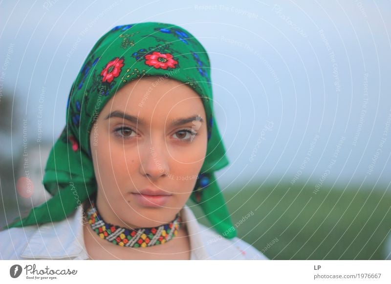 Girl wearing green scarf at sunrise Lifestyle Vacation & Travel Tourism Sightseeing Living or residing Feasts & Celebrations Fairs & Carnivals Wedding