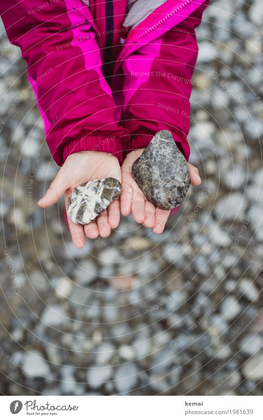 girl's stones Wellness Life Senses Calm Leisure and hobbies Playing Human being Girl Hand Fingers Palm of the hand 1 3 - 8 years Child Infancy Environment