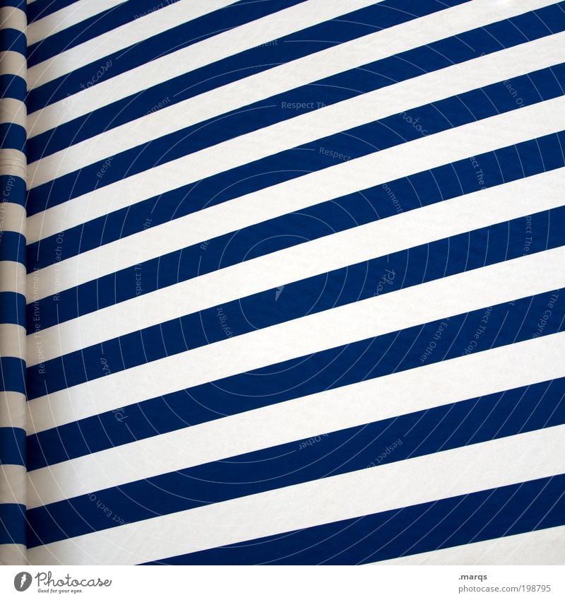 awning Style Design Leisure and hobbies Vacation & Travel Trip Summer vacation Sun blind Line Stripe Relaxation Positive Blue White Optimism Colour Perspective