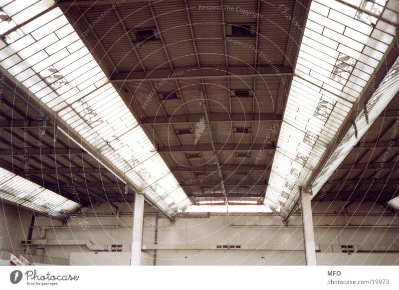Exhibition hall / roof construction Roof Construction Crossbeam Architecture Industrial Photography