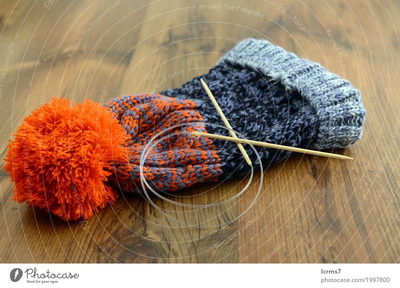 single, wool, needles, orange, knitting, hobbies, isolated, soft, wool,  thread Stock Photo - Alamy