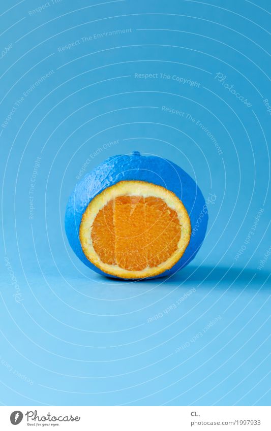 colour food Food Fruit Orange Nutrition Healthy Eating Art Work of art Paints and varnish Esthetic Exceptional Uniqueness Delicious Round Juicy Crazy Blue