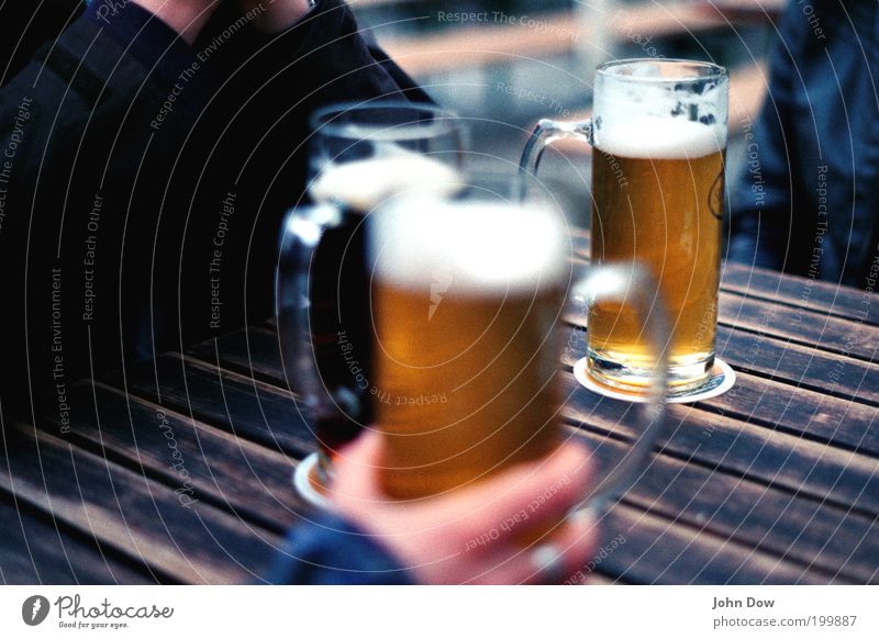beer garden time Leisure and hobbies Restaurant 3 Human being To enjoy Drinking Agreed Friendship Together Beer Beer garden Closing time Refreshment Cold drink