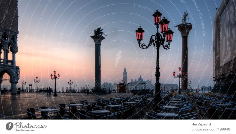 morning-hour Vacation & Travel Tourism Sightseeing City trip Summer Ocean Sidewalk café Venice Italy Europe Town Port City Old town Places Architecture