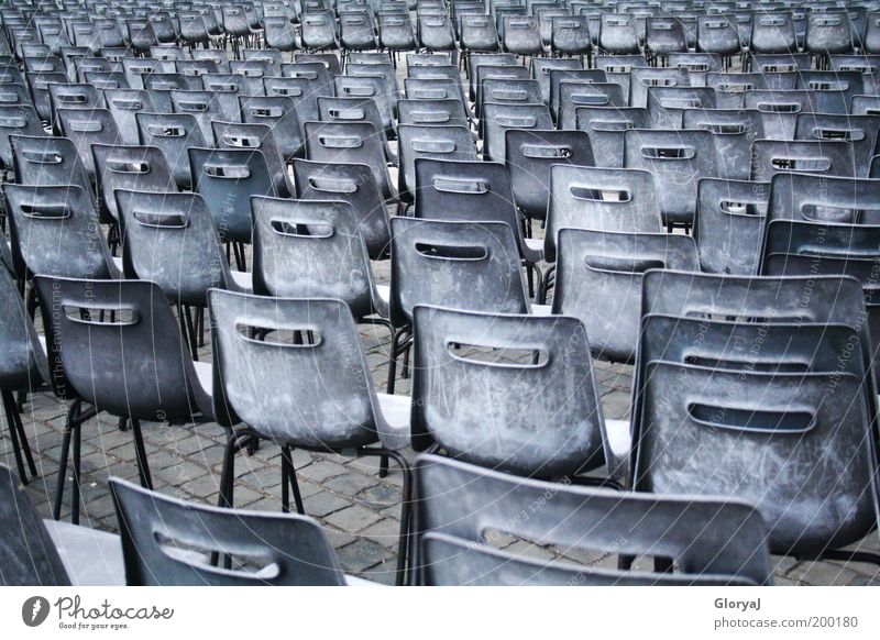 A place next to me Vatican Italy Europe Chair Loyalty Longing Loneliness Calm Attachment Colour photo Exterior shot Deserted Row Row of seats Lecture hall Day