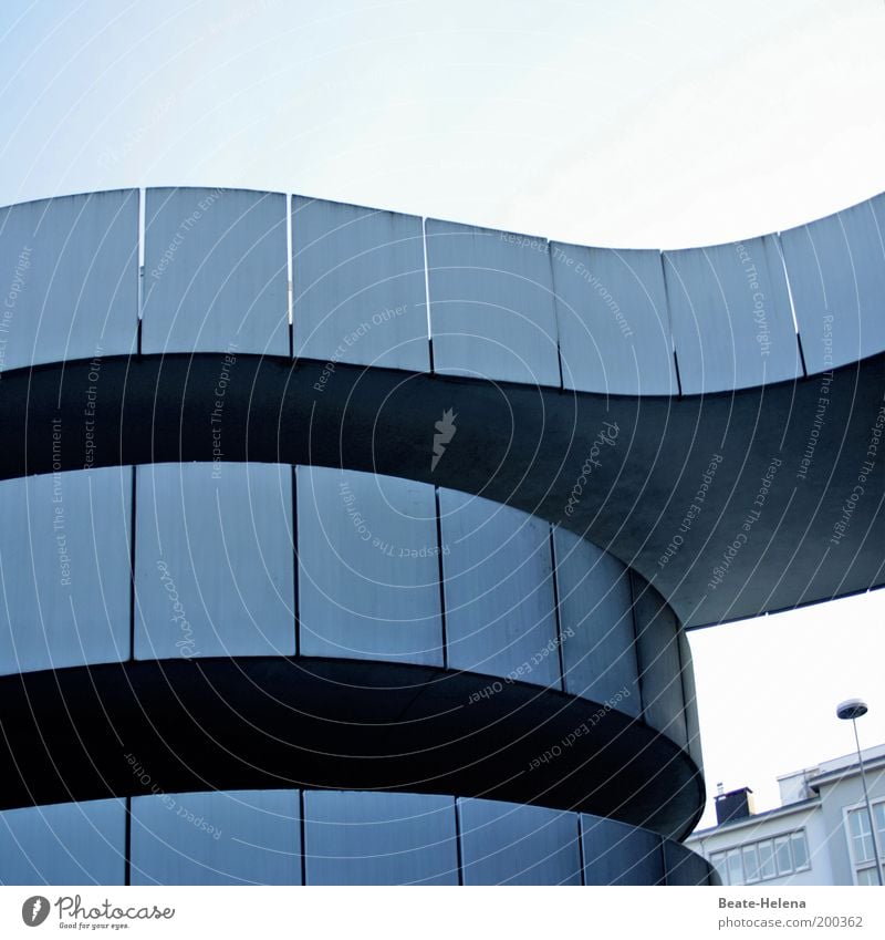 Alternative city tour Elegant Career Saarbrücken Parking garage Architecture Facade Concrete Esthetic Exceptional Discover Spiral Meandering Subdued colour