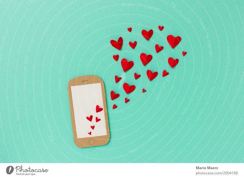 Handy Love | love message, digital communication by mobile phone Design Flirt Valentine's Day Mother's Day Cellphone PDA Heart Communicate Write To talk