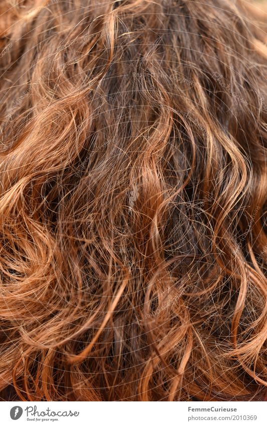 dark red brown curly hair